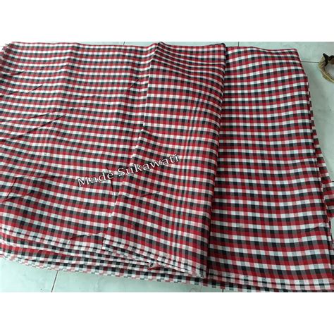 Kain poleng kotak catur bali lebar 140cm harga per meter.